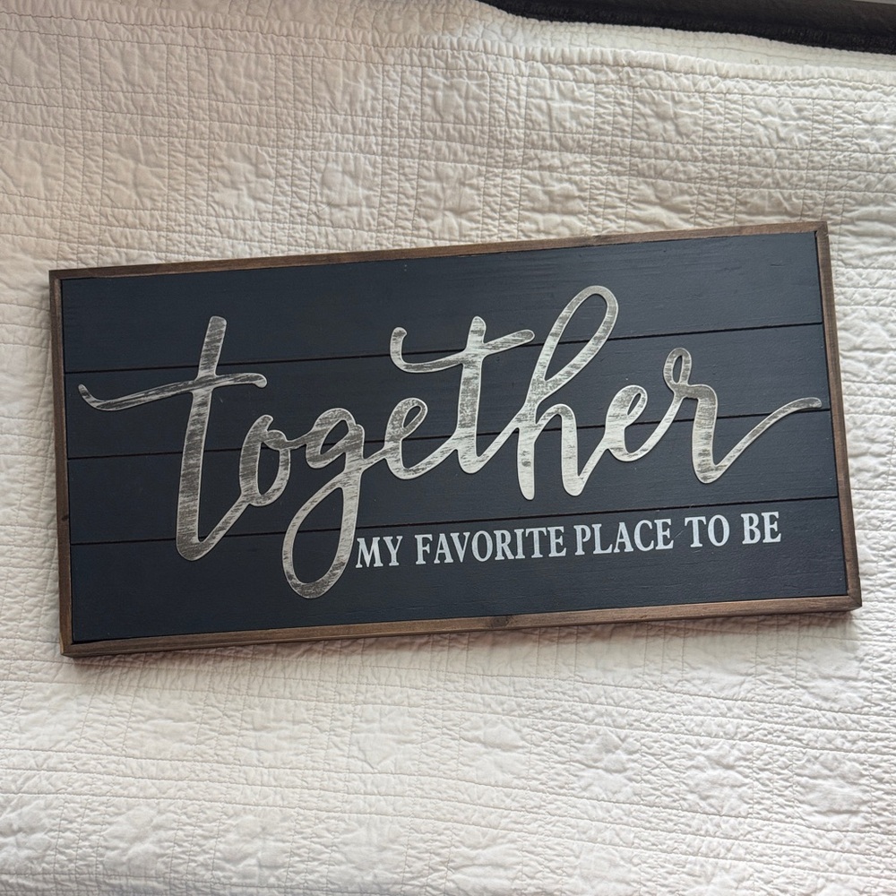 Hobby Lobby Together Wall Sign in Black and Silver